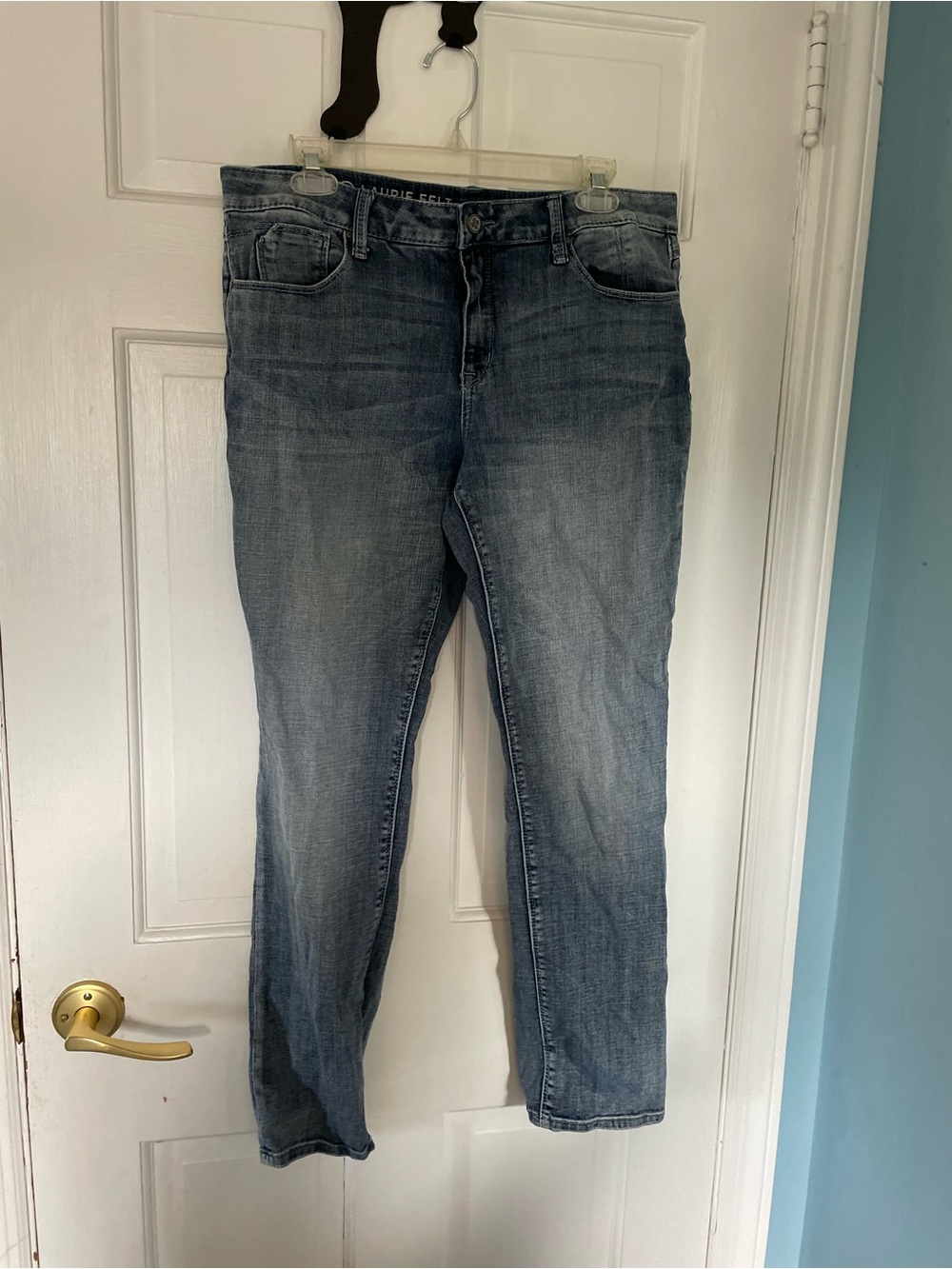 Laurie Felt denim cropped blue jeans